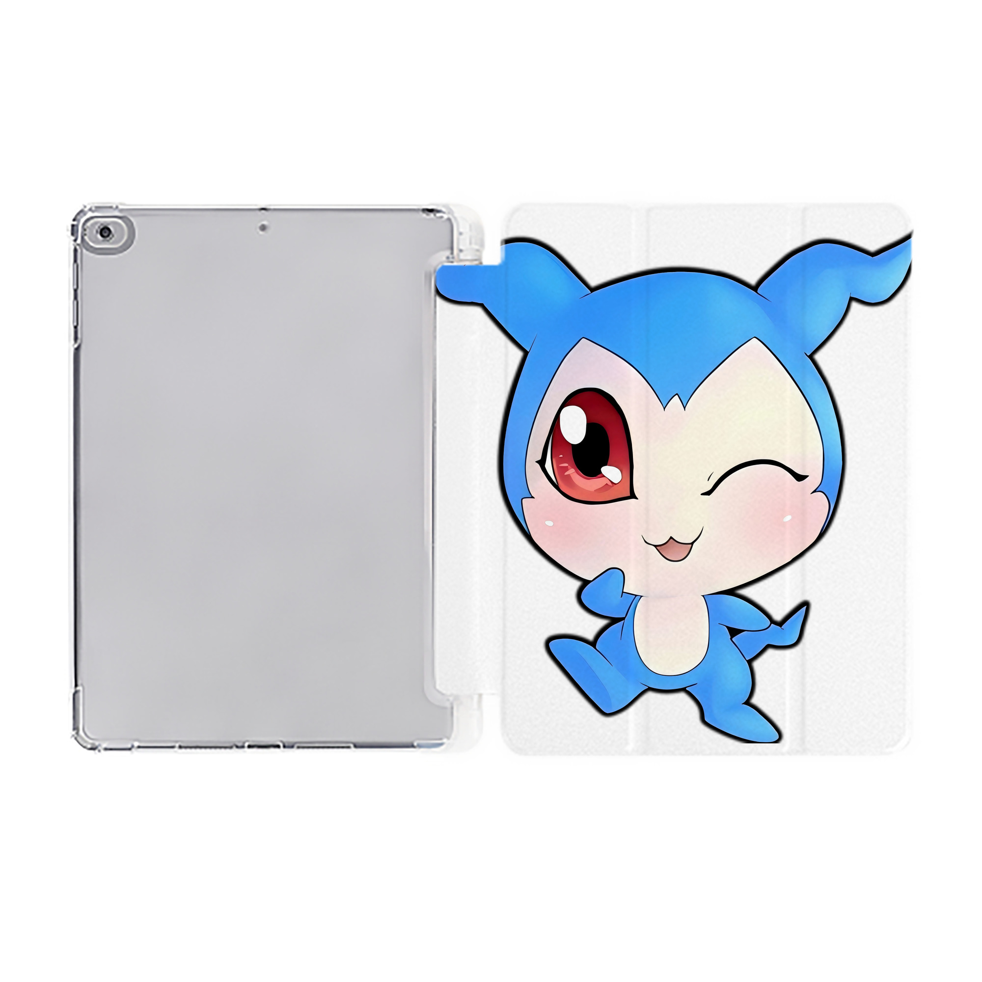 （画像用） Digimon デジタルモンスター/デジモン IPad ケース ペン収納付き 三つ折りスタンド PUレザー×シリコン 対応機種9.5/10.5/10.9インチ